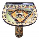 Mexican Talavera Pedestal Sink Hidalgo